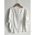 Blouse met ronde hals voor dames